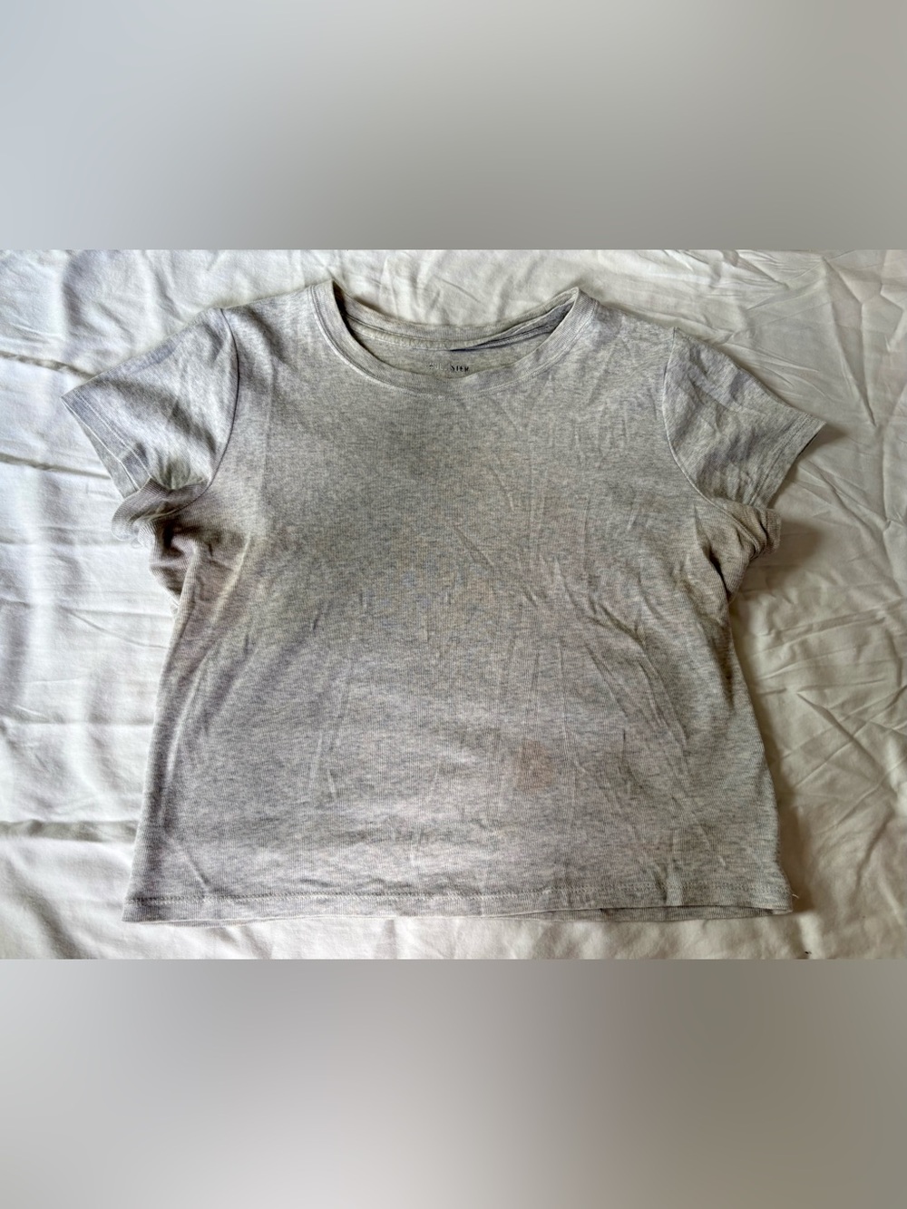 Hollister Heather Gray Crop Tee